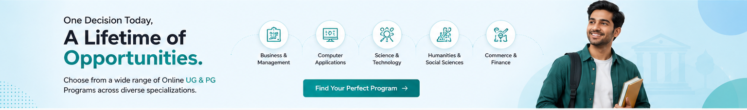 Explore top online programs — MBA, MCA, BBA, BCA and more