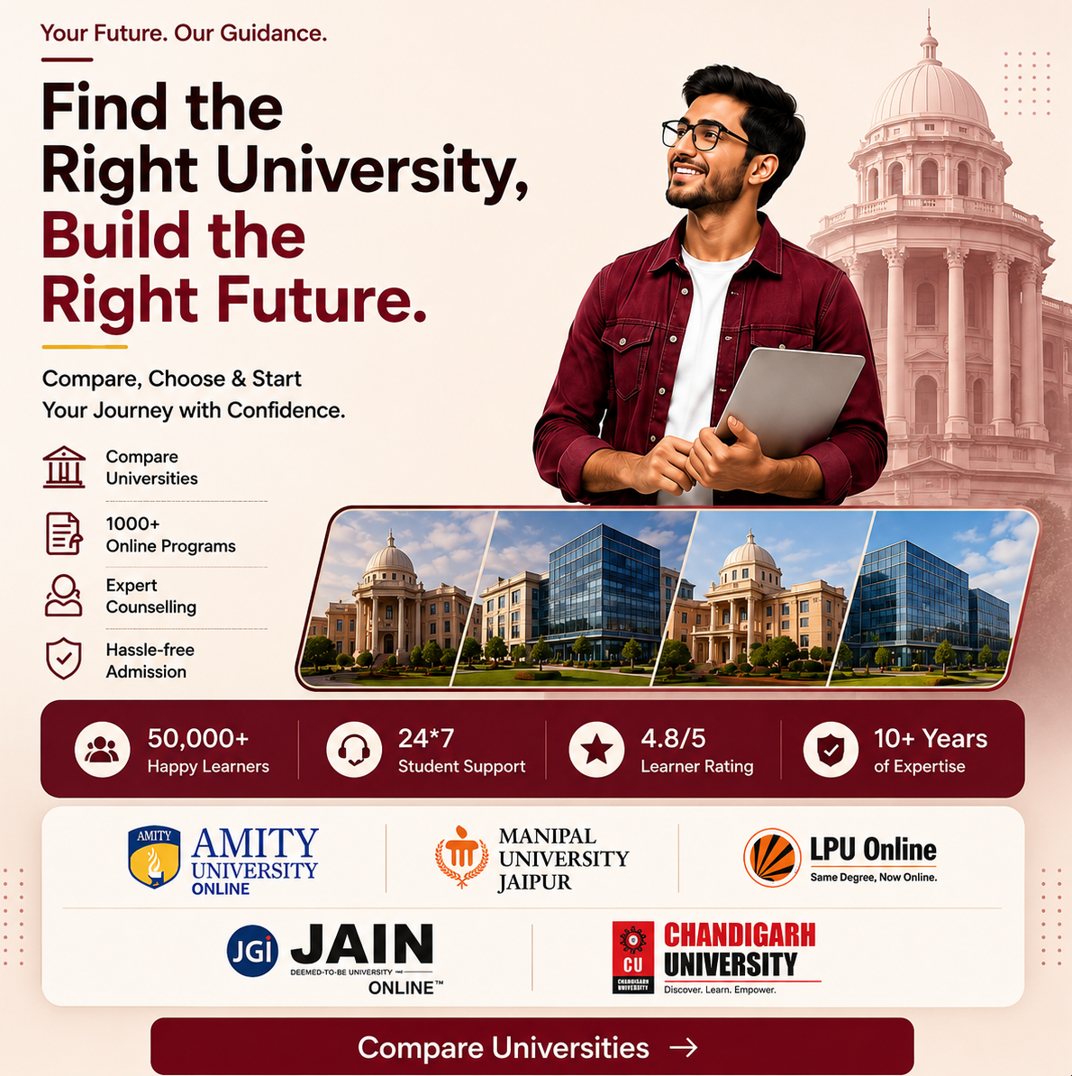 Free, unbiased admission guidance from Degreekhojo